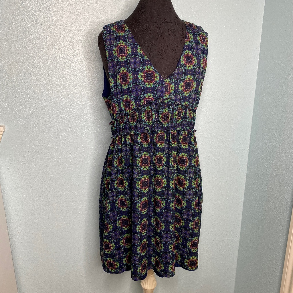 Forever 21 Blue Geometric Dress